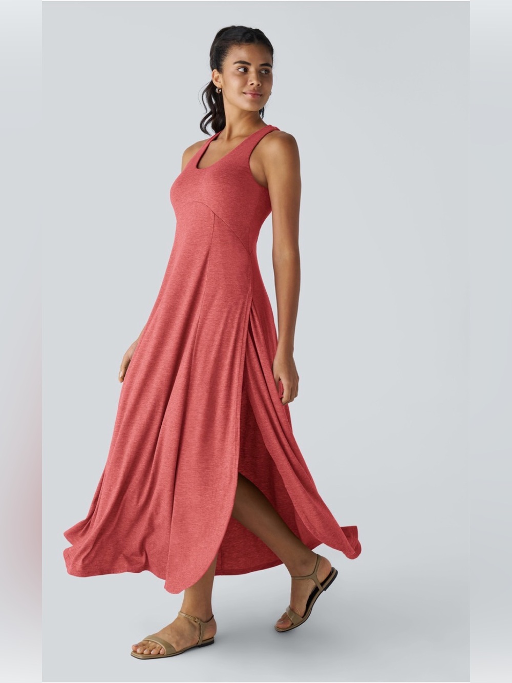 Halara U Neck Flowy Maxi Casual Tank Dress Size Large